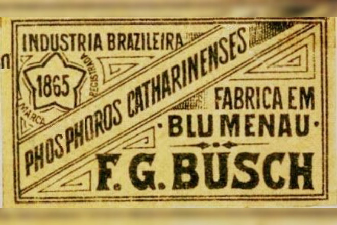 Registros da existência da empresa de fósforos de Frederico Guilherme Busch, que possibilitou a chegada da energia elétrica no Vale