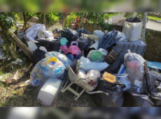 Residência com grande acúmulo de resíduos e risco alto para proliferação de focos do mosquito foram identificadas