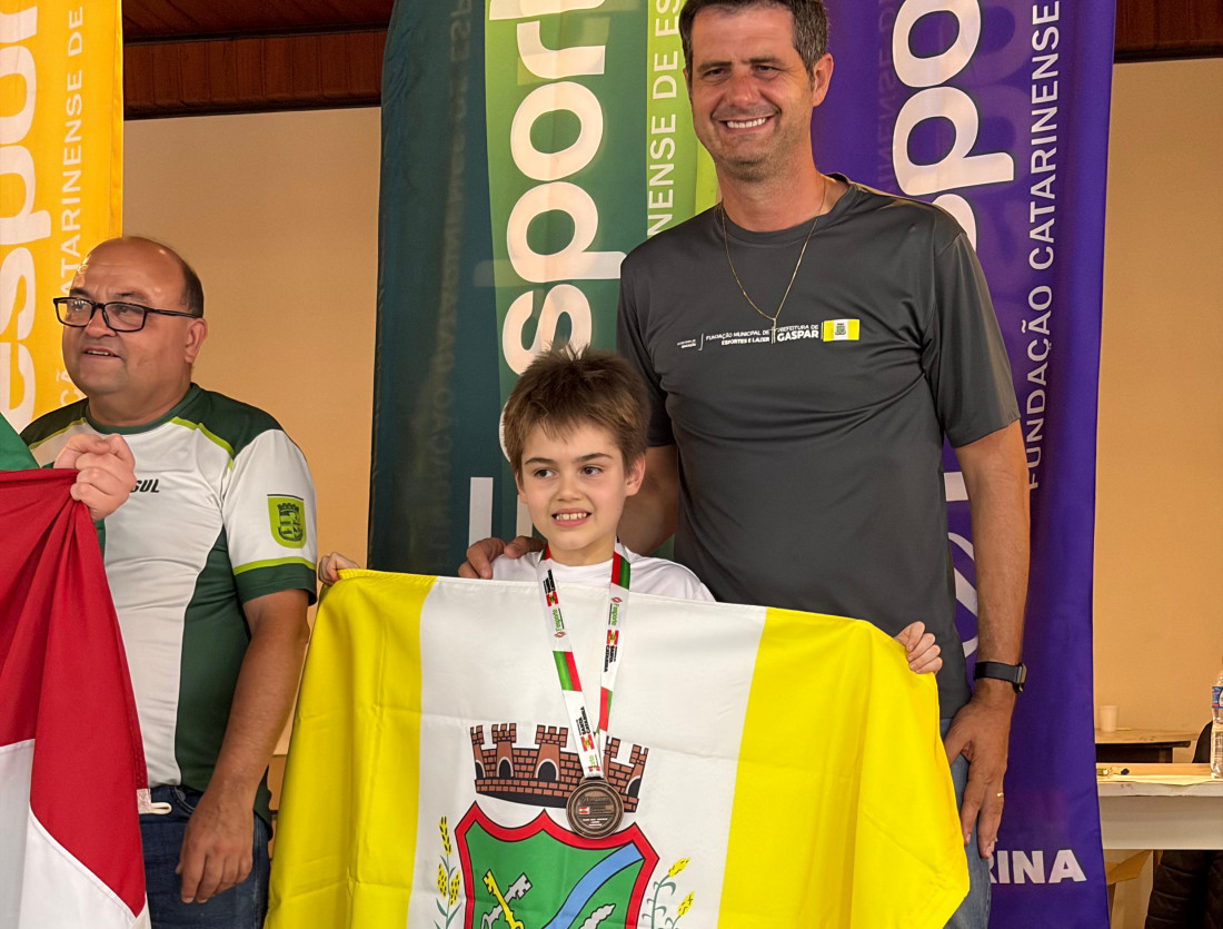 Sebastian levou Gaspar pela primeira vez ao pódio no Xadrez da Olesc