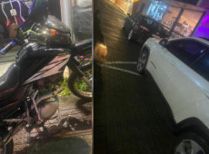 O acidente ocorreu na Rua Pedro Castelain e mobilizou os Bombeiros Voluntários