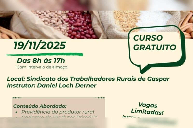 Epagri promove curso sobre Nota Fiscal Eletrônica do Produtor Rural em Gaspar
