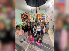 A instrutora em visita ao Maria de Nazaré