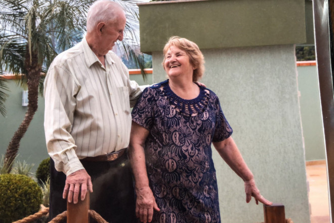 Almida Lenzi Spengler (89 anos) e Wanir Alberto Spengler, o querido Nico (92 anos)