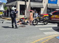 A vítima foi encaminhada para o Hospital de Gaspar