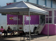 Carreta da Saúde da Mulher está em Palmitos realizando exames para pacientes do Oeste
