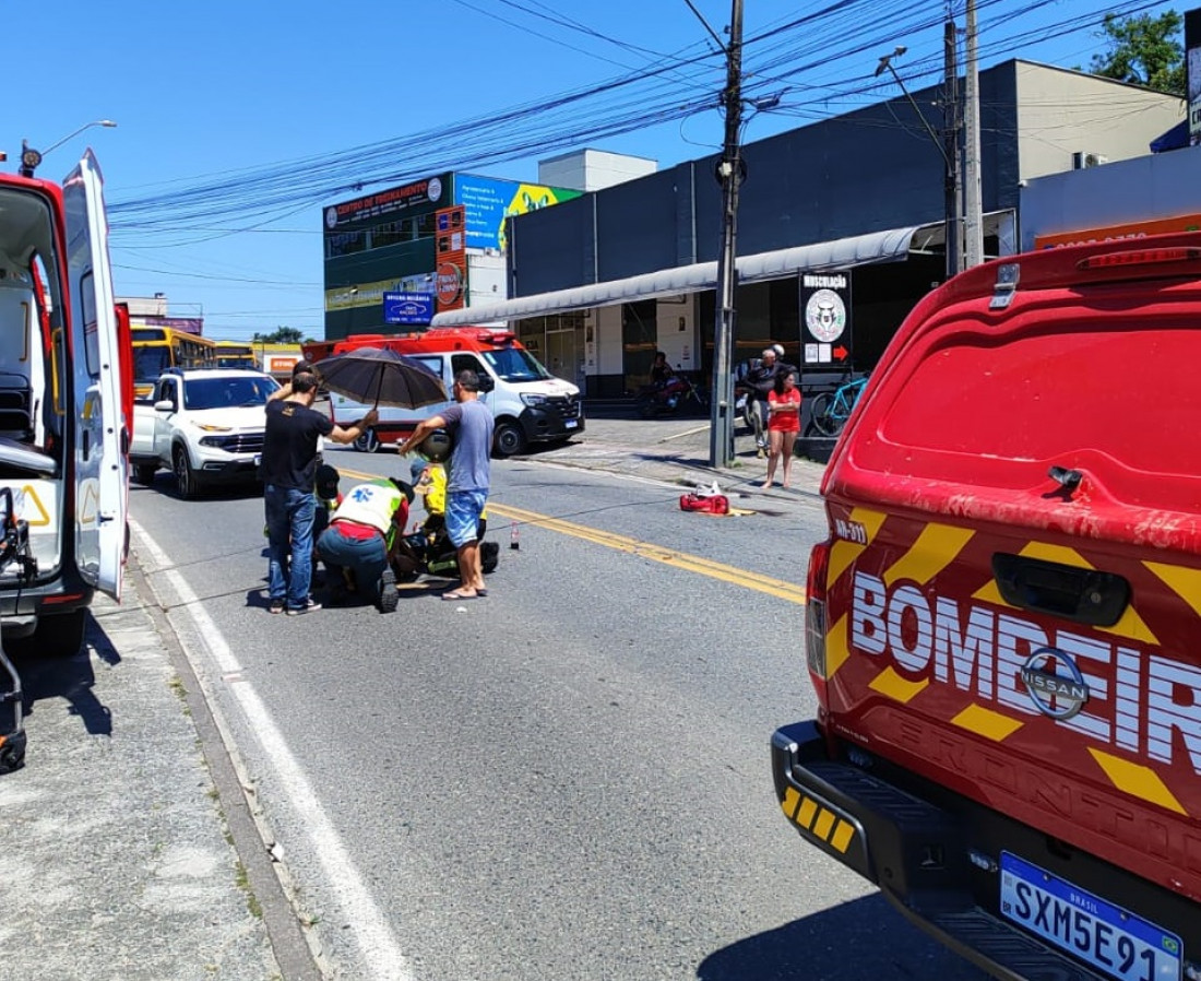 Corpo de Bombeiros faz o atendimento às vítimas