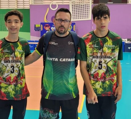 Arthur da Silva Schereiber e Luiz Eduardo Riffel Sagas representaram Gaspar e Santa Catrina na bocha