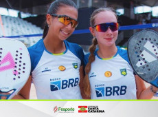 Catarinenses conquistam o t&Atilde;&shy;tulo mundial de beach tennis juvenil com a sele&Atilde;&sect;&Atilde;&pound;o brasileira
