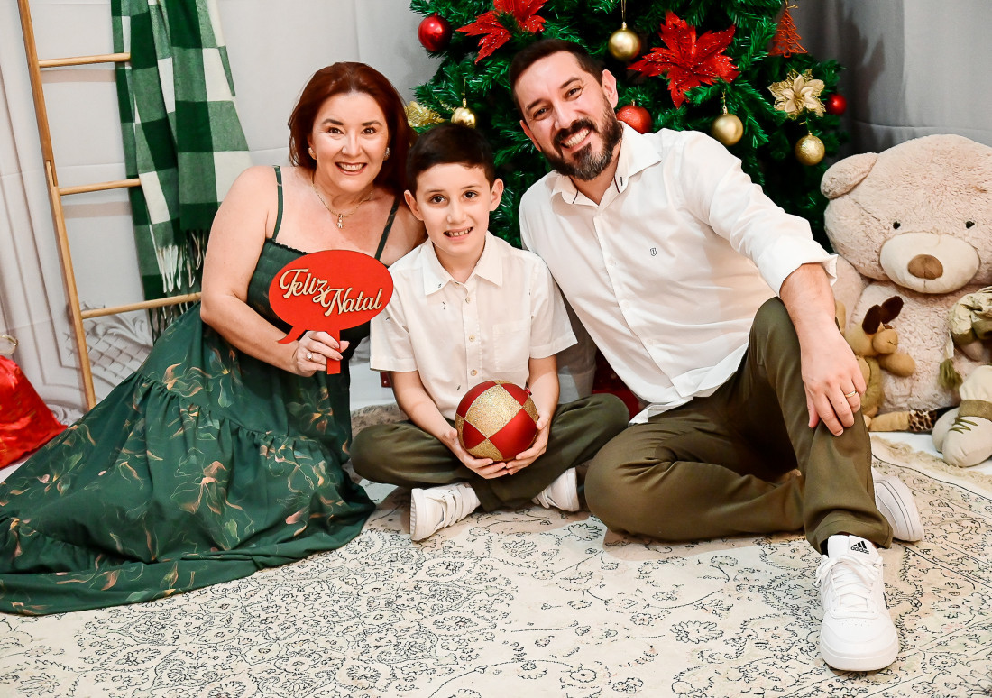 Eronides Zimmermann Souto e Bruno Souto com o filho Davi Felipe