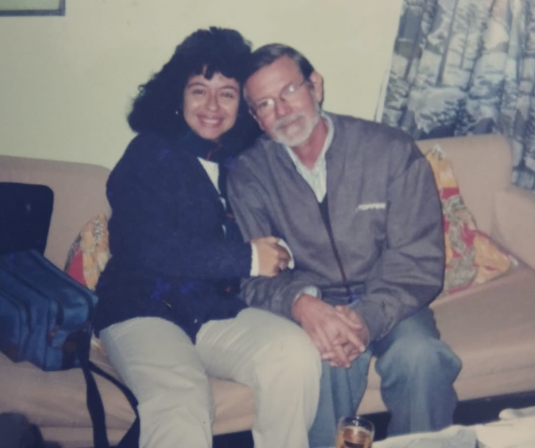 Chris, no começo da profissão, com o eterno amigo Gervásio