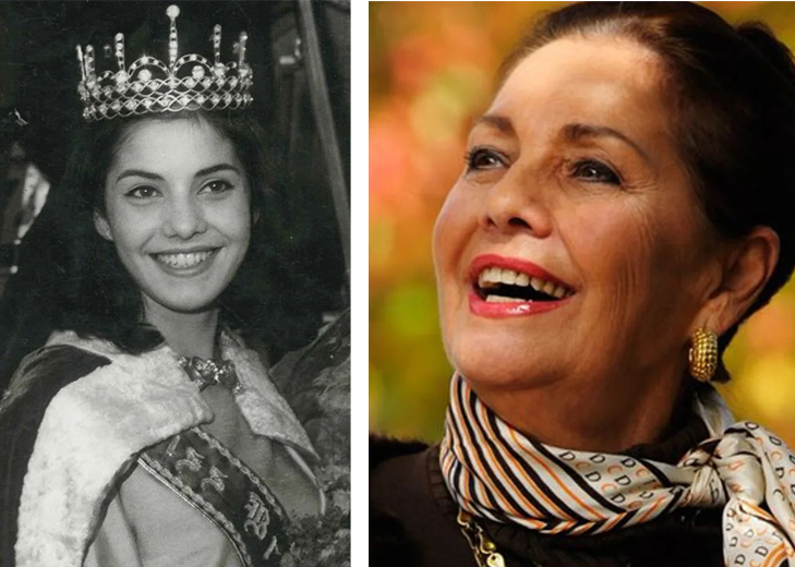 Ieda, em 1963, logo após conquistar o título, e nos dias atuais