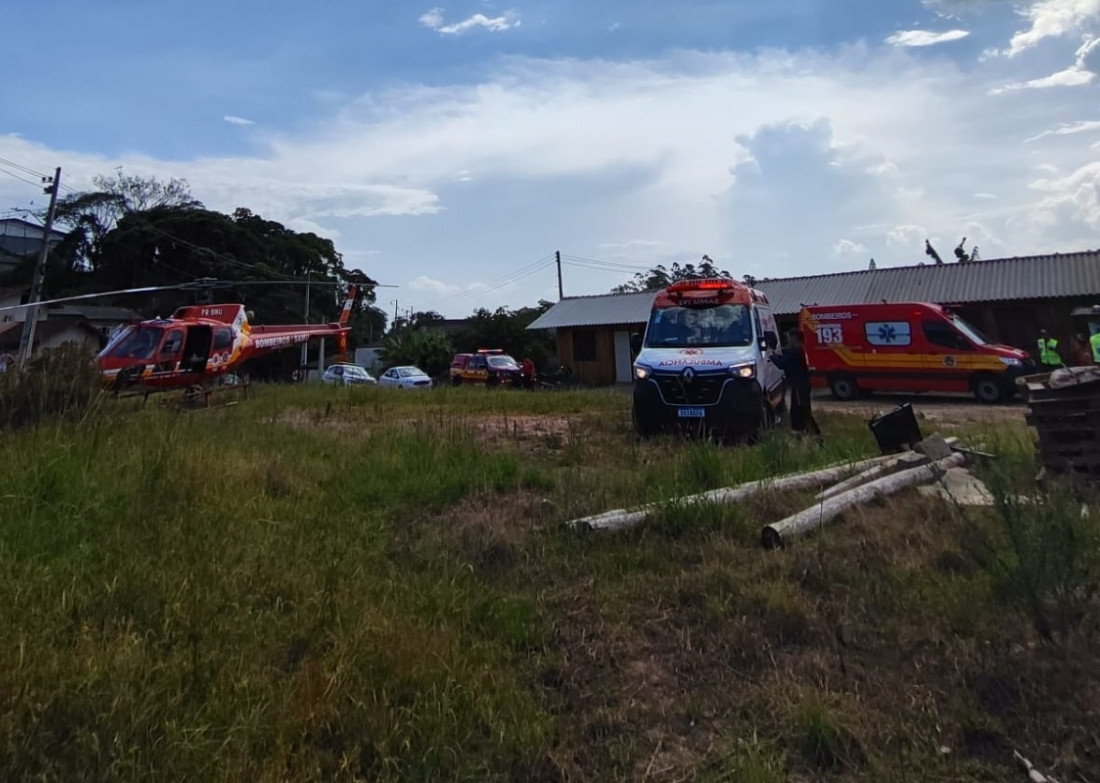 Equipes trabalharam por mais de 1h30, mas não conseguiram salvar a vítima