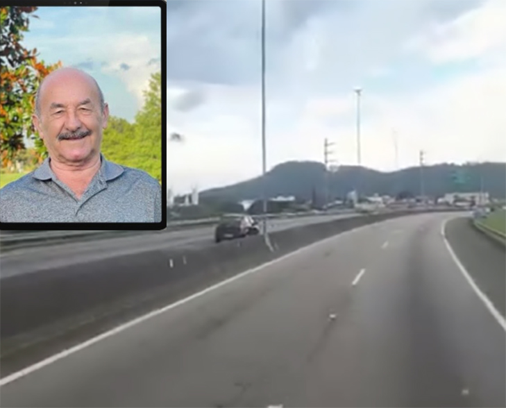 Vídeo mostra Oscar Reus (detalhe) conduzindo seu veículo na contramão