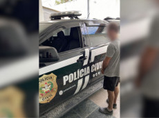 Condenado por viol&ecirc;ncia dom&eacute;stica &eacute; preso pela Pol&iacute;cia Civil de Gaspar durante cumprimento de mandado judicial.