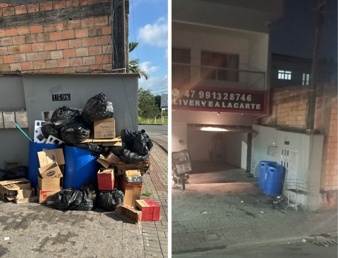 Prefeitura agiu rápido e recolheu o lixo ainda na noite de quinta-feira (12)