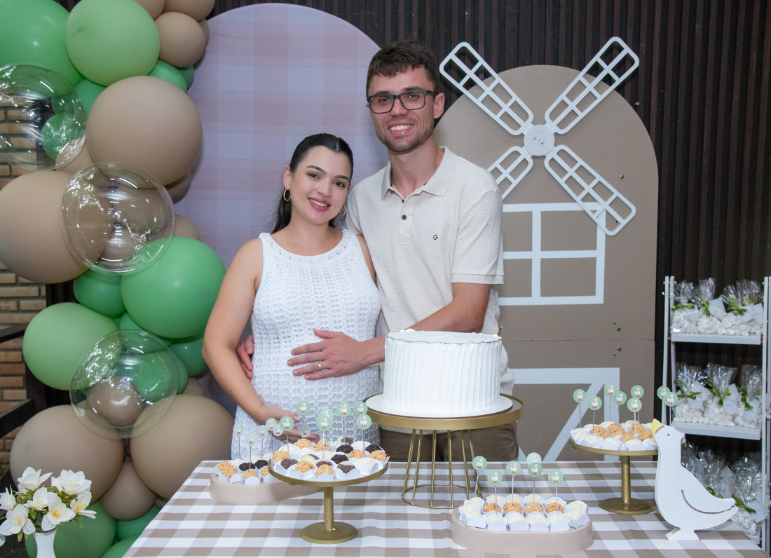 Ch&aacute; do Francisco feito pelos pais Talyta Medeiros Spengler e Josu&eacute; Spengler