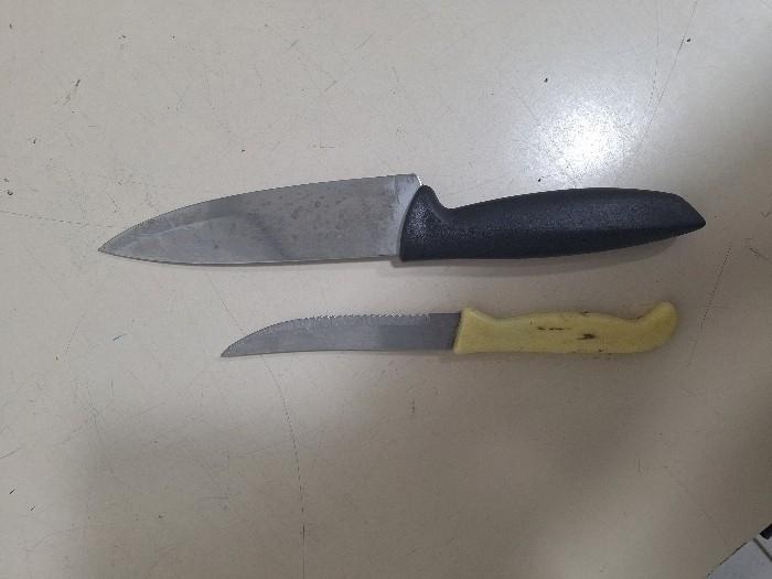 Homem amea&ccedil;a a pr&oacute;pria m&atilde;e portando duas facas 