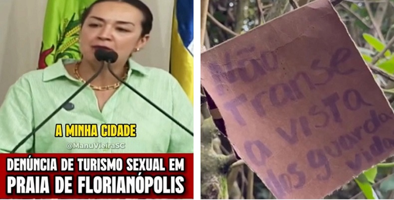 A vereadora ocupou a tribuna para denunciar sexo ao ar livre e drogas na Trilha da Galheta