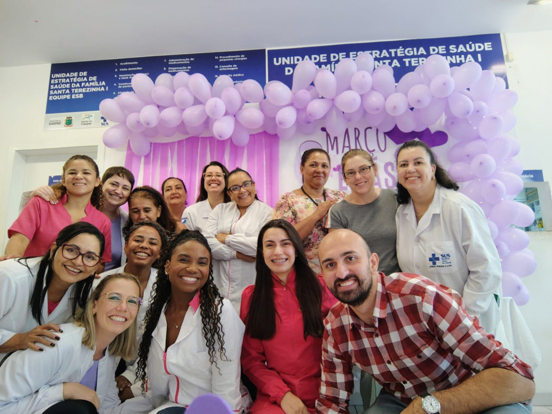 Ações nas unidades de saúde e na Policlínica integraram a programação do Março Lilás.