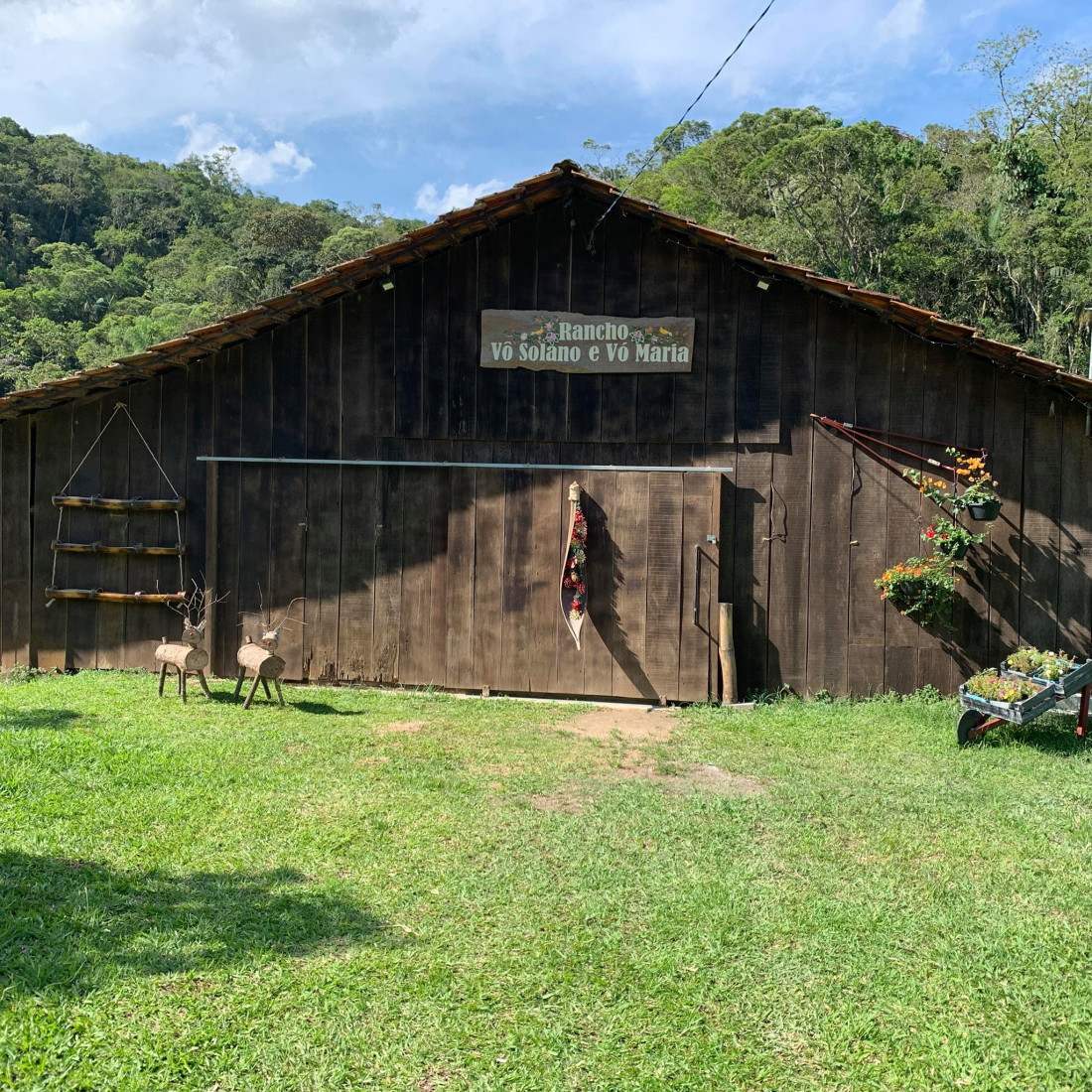 O antigo rancho hoje reformado para receber visitantes