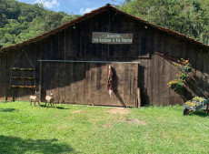 O antigo rancho hoje reformado para receber visitantes