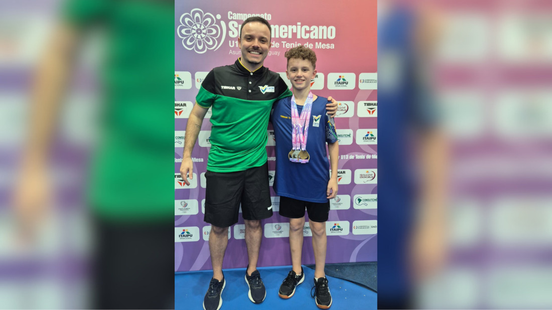 Lucas Ewald garantiu dois ouros e uma prata representando o Brasil em competição no Paraguai