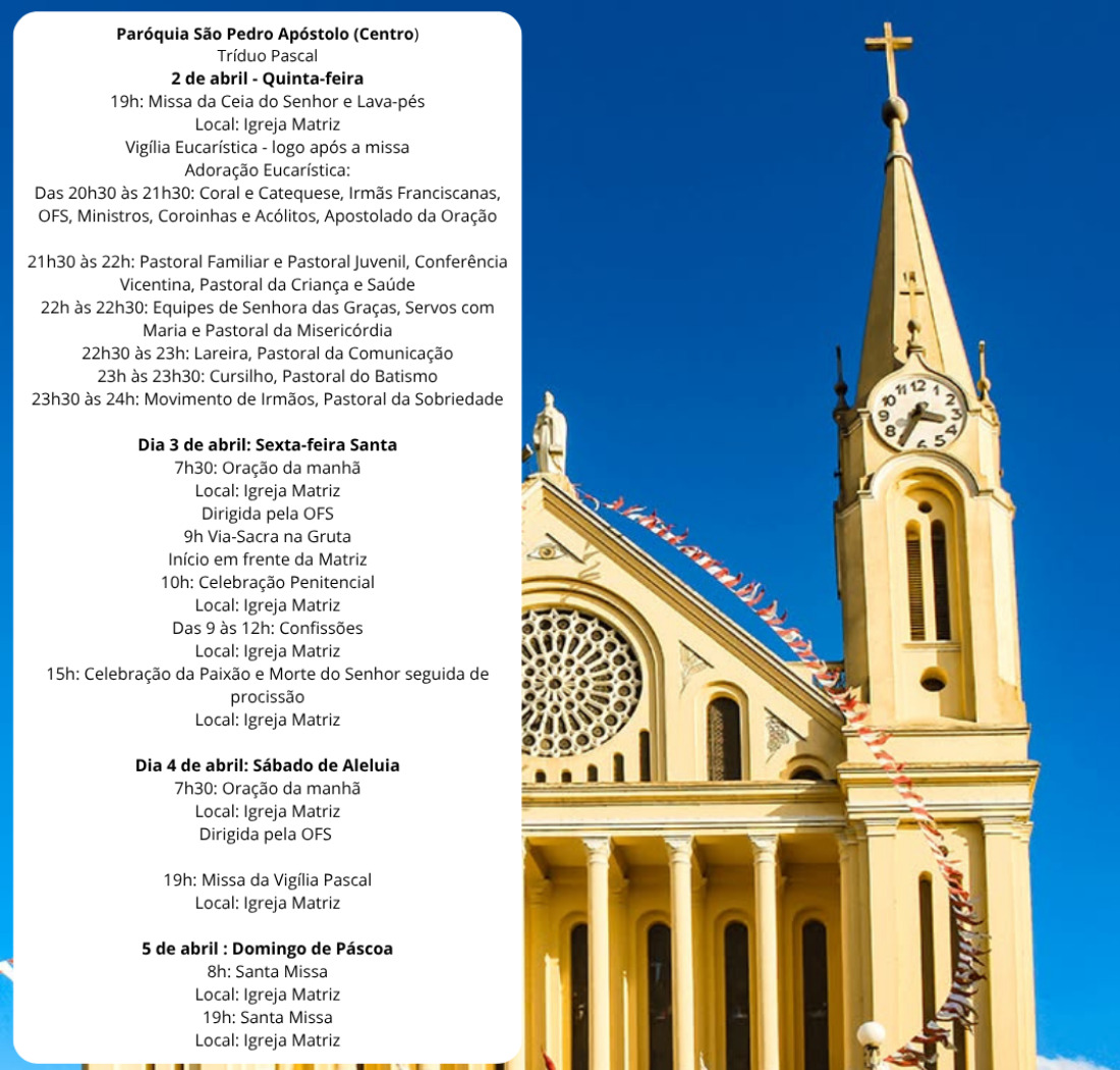 Par&oacute;quia S&atilde;o Pedro Ap&oacute;stolo