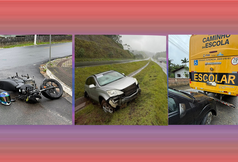 Três acidentes em sequência mobilizaram as equipes de socorro em Ilhota