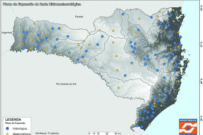 Santa Catarina soma agora 172 esta&ccedil;&otilde;es hidrometeorol&oacute;gicas
