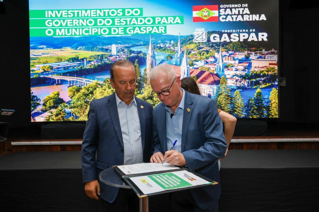 O governador Jorginho e o prefeito Paulo Koerich