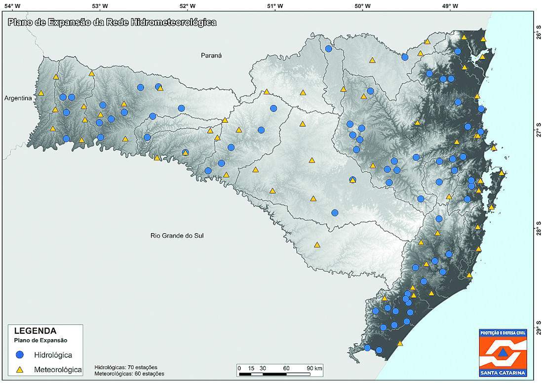 Santa Catarina soma agora 172 estações hidrometeorológicas