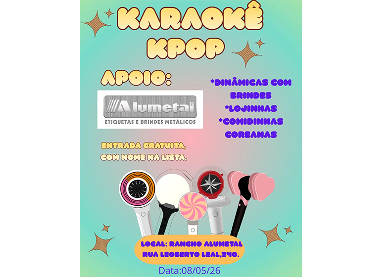 Evento acontece no pr&oacute;ximo dia 08, a partir das 19h, no Rancho Alumetal, em Blumenau 