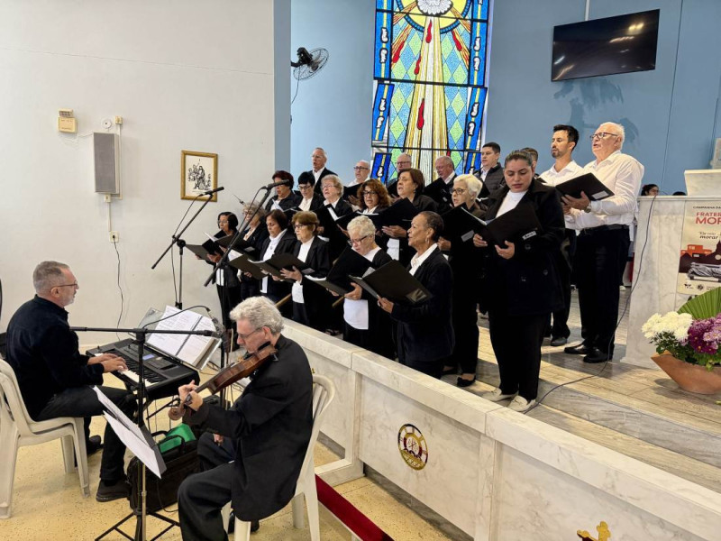 O CORAL DA PAR&Oacute;QUIA DE NOSSA SENHORA IMACULADA CONCEI&Ccedil;&Atilde;O, BELA VISTA, EM GASPAR