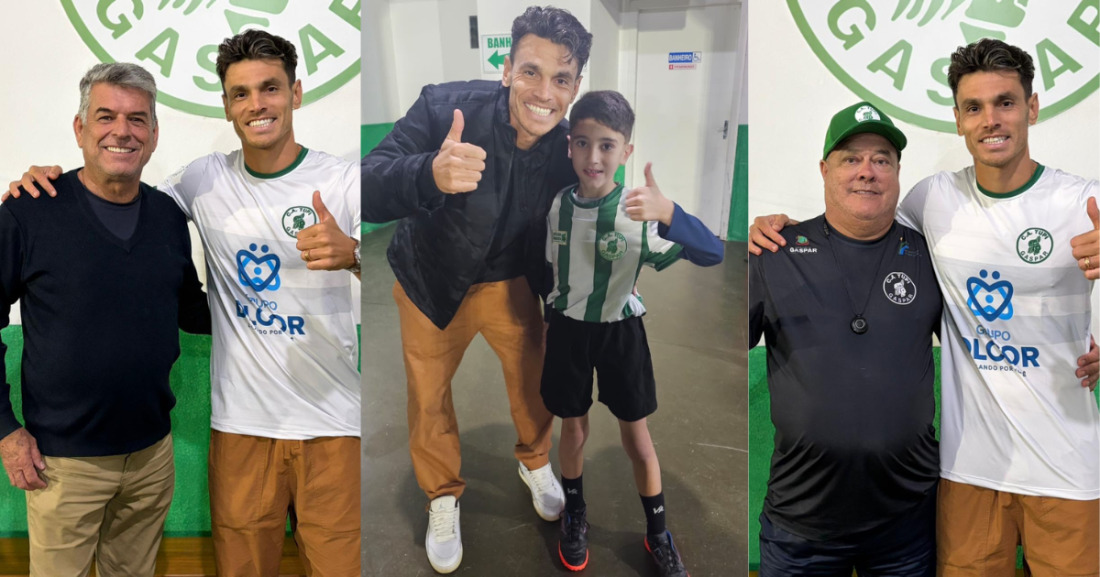 Dudu tirou fotos com equipe t&eacute;cnica e atletas.