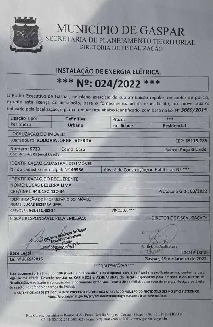 Em 2022, Suellen conseguiu a licen&ccedil;a para a instala&ccedil;&atilde;o de energia el&eacute;trica no im&oacute;vel que adquriu