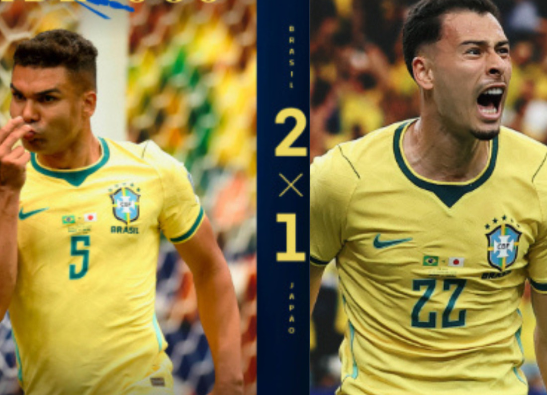 Casemiro e Martinelli garantiram a vit&oacute;ria do Brasil em cima do Jap&atilde;o