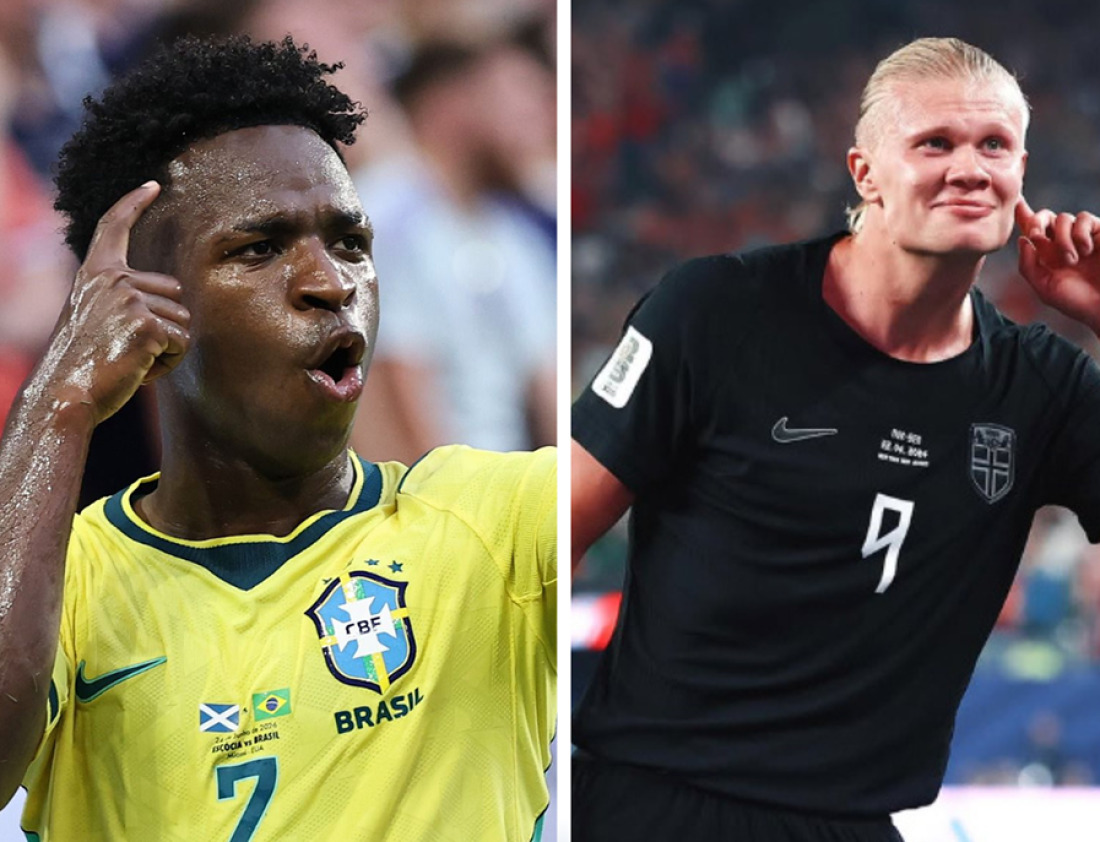 vini Jr. e Haaland vão estar em campo no próximo domingo