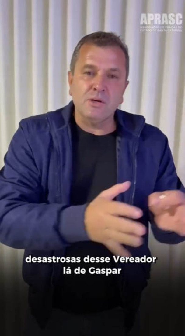 O presidente da APRASC tamb&eacute;m se manifestou em v&iacute;deo