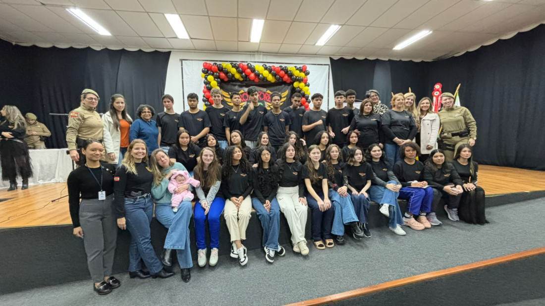 119 alunos das escolas estudais se formaram no projeto da PM de Gaspar