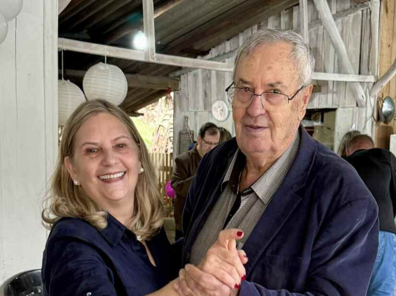 Lino e a filha Ivete Hammes