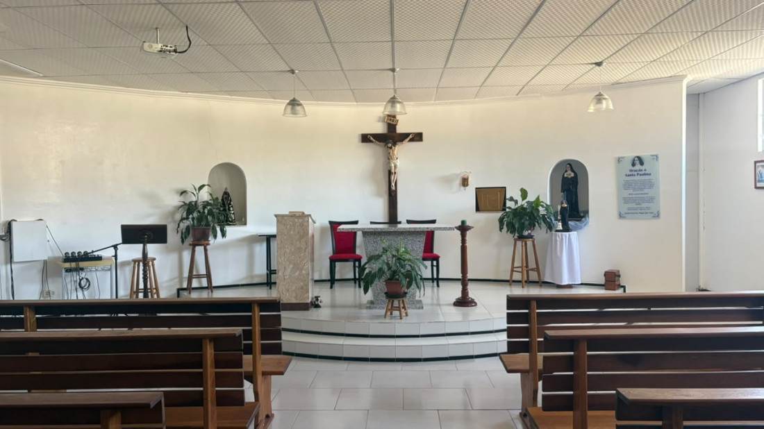 A pequena igreja, no Gaspar Mirim, recebe fiéis na festa da padroeira neste fim de semana 
