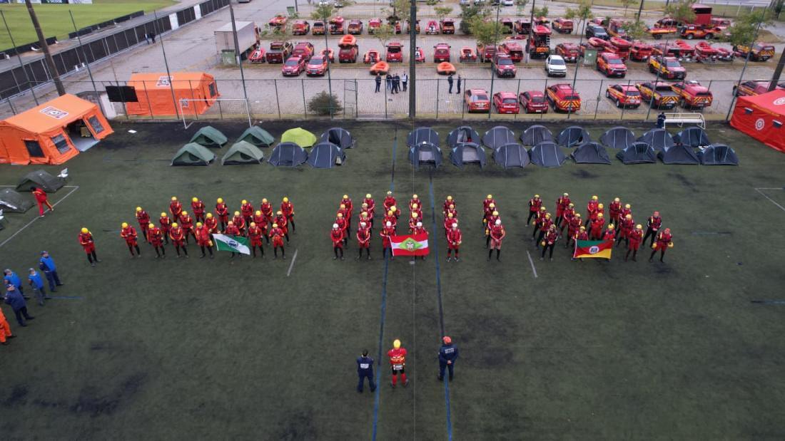 Simulado envolve bombeiros militares de três estados do Sul