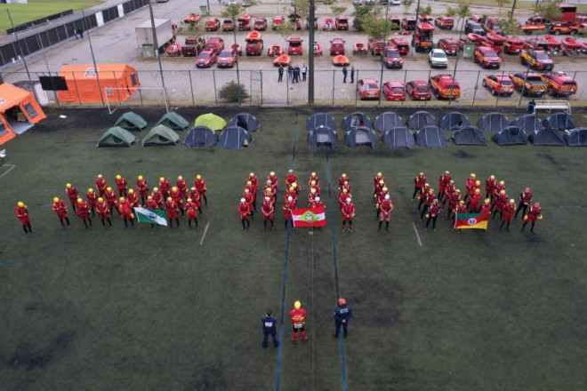 Simulado envolve bombeiros militares de tr&ecirc;s estados do Sul