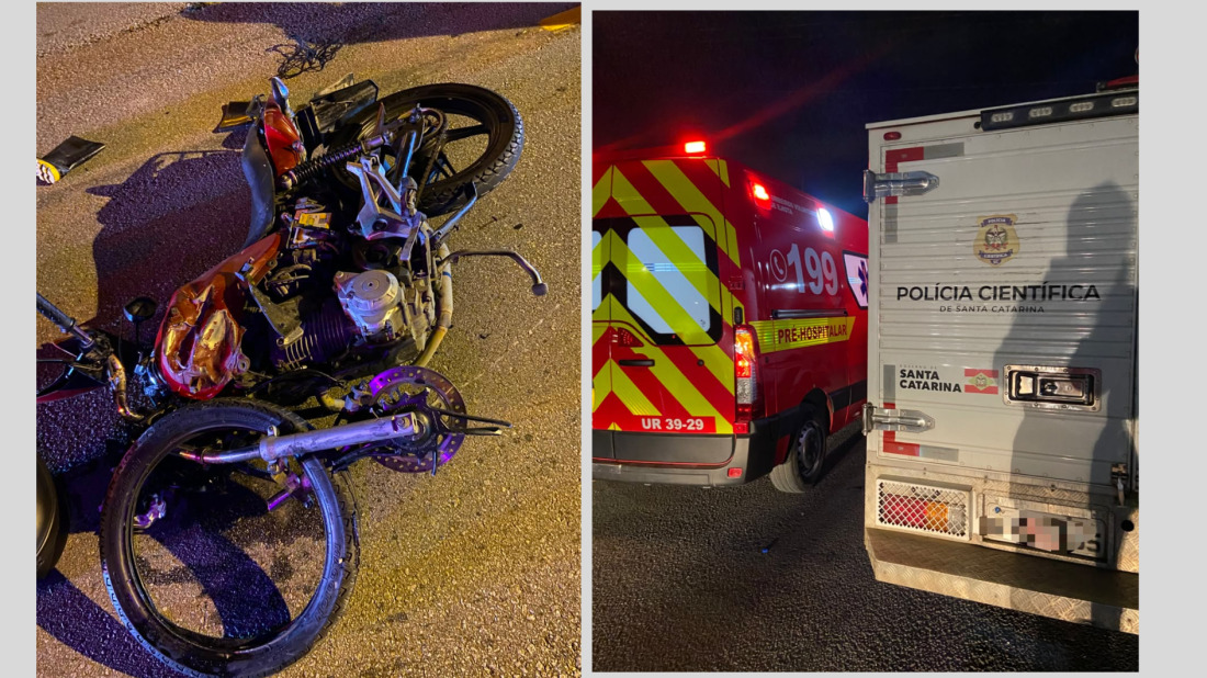 O socorro rápido das equipes foi insuficiente para salvar a vida do motociclista