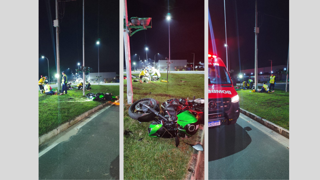 Todos os esforços das equipes de socorro foram insuficientes para salvar o motociclista
