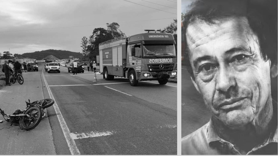 Arno pilotav a sua moto quando tentou ingressar na BR-470, Bairro Margem Esquerda