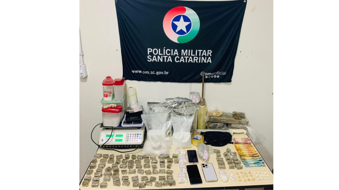 Droga estava escondida no interior da residência