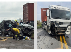 Choque frontal entre os dois ve&iacute;culos ocorreu no KM 171 da BR-470