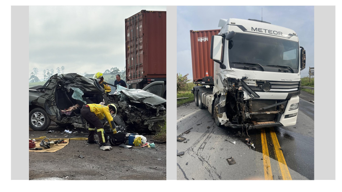Choque frontal entre os dois veículos ocorreu no KM 171 da BR-470