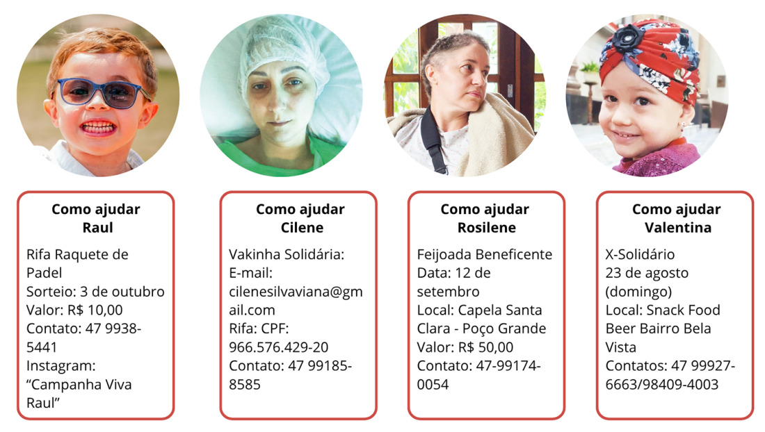 Raul, Cilene, Roselene e Valentina: Quatro vidas que precisam do aux&iacute;lio da comunidade